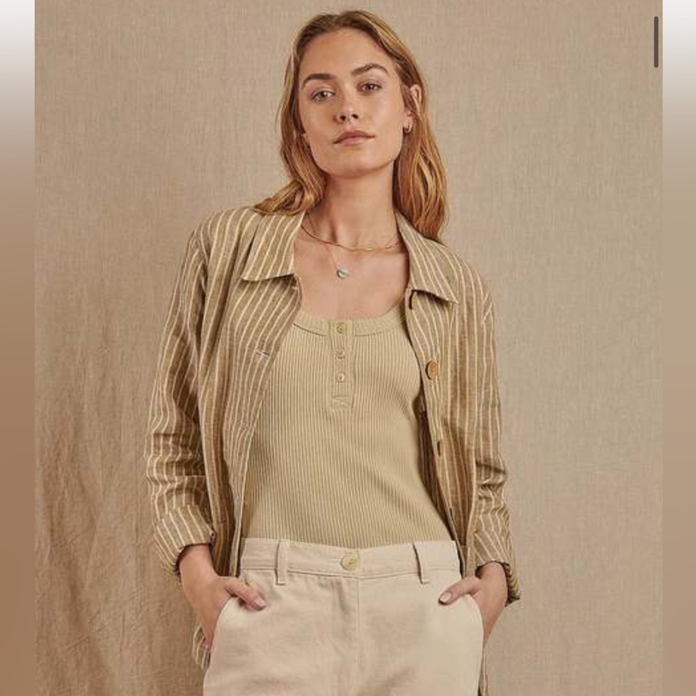NWT ROAD TO NOWHERE Striped Button Down | XS